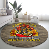 Firefighter Make The Best Dad Round Carpet Father's Day