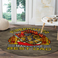 Firefighter Make The Best Dad Round Carpet Father's Day