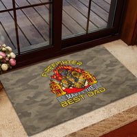 Firefighter Make The Best Dad Rubber Doormat Father's Day - Wonder Print Shop