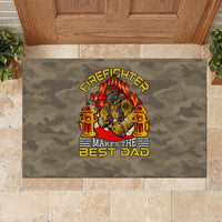 Firefighter Make The Best Dad Rubber Doormat Father's Day - Wonder Print Shop