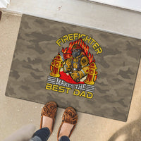 Firefighter Make The Best Dad Rubber Doormat Father's Day - Wonder Print Shop