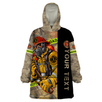 Firefighter Make The Best Dad Wearable Blanket Hoodie Father's Day - Wonder Print Shop