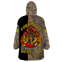 Firefighter Make The Best Dad Wearable Blanket Hoodie Father's Day - Wonder Print Shop