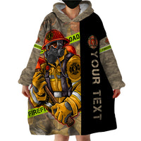 Firefighter Make The Best Dad Wearable Blanket Hoodie Father's Day - Wonder Print Shop