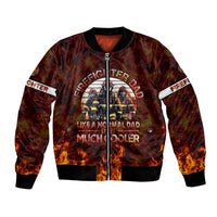 Father and Kids Firefighter Bomber Jacket Like A Normal Dad - Wonder Print Shop