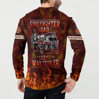 Father and Kids Firefighter Button Sweatshirt Like A Normal Dad - Wonder Print Shop