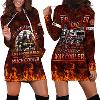 Father and Kids Firefighter Hoodie Dress Like A Normal Dad - Wonder Print Shop