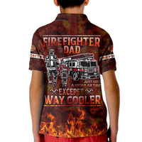 Father and Kids Firefighter Kid Polo Shirt Like A Normal Dad - Wonder Print Shop