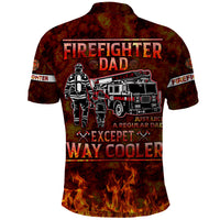 Father and Kids Firefighter Polo Shirt Like A Normal Dad - Wonder Print Shop