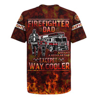Father and Kids Firefighter Rugby Jersey Like A Normal Dad - Wonder Print Shop