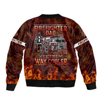 Father and Kids Firefighter Sleeve Zip Bomber Jacket Like A Normal Dad - Wonder Print Shop