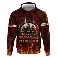 Father and Kids Firefighter Zip Hoodie Like A Normal Dad - Wonder Print Shop