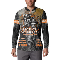 Father's Day Skull Deer Hunting Button Sweatshirt Best Buckin Dad Ever - Wonder Print Shop