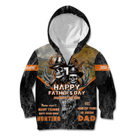 Father's Day Skull Deer Hunting Kid Hoodie Best Buckin Dad Ever - Wonder Print Shop