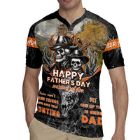Father's Day Skull Deer Hunting Rugby Jersey Best Buckin Dad Ever - Wonder Print Shop