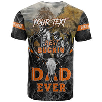 Father's Day Skull Deer Hunting T Shirt Best Buckin Dad Ever - Wonder Print Shop
