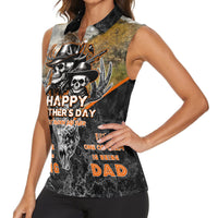 Father's Day Skull Deer Hunting Women Sleeveless Polo Shirt Best Buckin Dad Ever - Wonder Print Shop