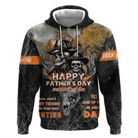Father's Day Skull Deer Hunting Zip Hoodie Best Buckin Dad Ever - Wonder Print Shop