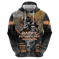 Father's Day Skull Deer Hunting Zip Hoodie Best Buckin Dad Ever - Wonder Print Shop