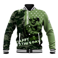 Veteran Father's Day My Hero Baseball Jacket Veteran Dad - Wonder Print Shop
