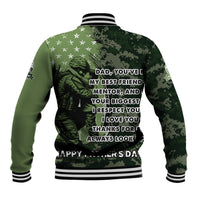 Veteran Father's Day My Hero Baseball Jacket Veteran Dad - Wonder Print Shop