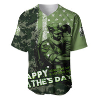 Veteran Father's Day My Hero Baseball Jersey Veteran Dad - Wonder Print Shop