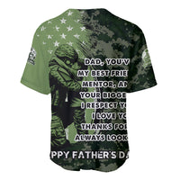 Veteran Father's Day My Hero Baseball Jersey Veteran Dad - Wonder Print Shop