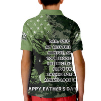 Veteran Father's Day My Hero Kid Polo Shirt Veteran Dad - Wonder Print Shop