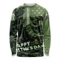 Veteran Father's Day My Hero Long Sleeve Shirt Veteran Dad - Wonder Print Shop
