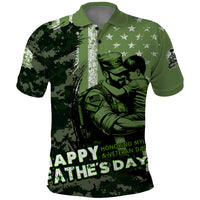 Veteran Father's Day My Hero Polo Shirt Veteran Dad - Wonder Print Shop
