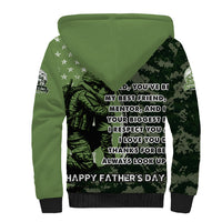 Veteran Father's Day My Hero Sherpa Hoodie Veteran Dad - Wonder Print Shop