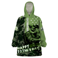 Veteran Father's Day My Hero Wearable Blanket Hoodie Veteran Dad - Wonder Print Shop
