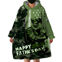 Veteran Father's Day My Hero Wearable Blanket Hoodie Veteran Dad - Wonder Print Shop
