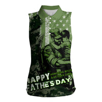 Veteran Father's Day My Hero Women Sleeveless Polo Shirt Veteran Dad - Wonder Print Shop