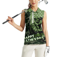Veteran Father's Day My Hero Women Sleeveless Polo Shirt Veteran Dad - Wonder Print Shop