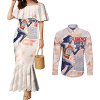 The Phenomenal Woman Flo-Jo Couples Matching Mermaid Dress and Long Sleeve Button Shirt 1988 Olympic