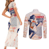The Phenomenal Woman Flo-Jo Couples Matching Short Sleeve Bodycon Dress and Long Sleeve Button Shirt 1988 - Wonder Print Shop