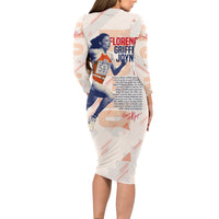 The Phenomenal Woman Flo-Jo Long Sleeve Bodycon Dress 1988 - Wonder Print Shop