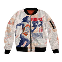 The Phenomenal Woman Flo-Jo Sleeve Zip Bomber Jacket 1988 - Wonder Print Shop