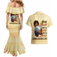 Afro Nurses Couples Matching Mermaid Dress and Hawaiian Shirt Black Queen African - Wonder Print Shop