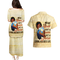 Afro Nurses Couples Matching Puletasi and Hawaiian Shirt Black Queen African - Wonder Print Shop