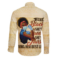 Afro Nurses Family Matching Off Shoulder Long Sleeve Dress and Hawaiian Shirt Black Queen African - Wonder Print Shop