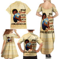 Afro Nurses Family Matching Summer Maxi Dress and Hawaiian Shirt Black Queen African - Wonder Print Shop