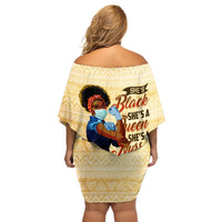 Afro Nurses Off Shoulder Short Dress Black Queen African - Wonder Print Shop