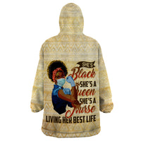 Afro Nurses Wearable Blanket Hoodie Black Queen African - Wonder Print Shop