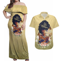 Personalized I Am God's Masterpiece Couples Matching Off Shoulder Maxi Dress and Hawaiian Shirt African Women - Wonder Print Shop