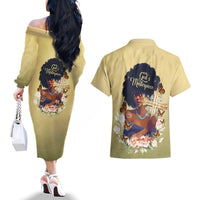 Personalized I Am God's Masterpiece Couples Matching Off The Shoulder Long Sleeve Dress and Hawaiian Shirt African Women - Wonder Print Shop