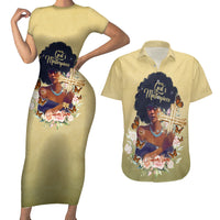 Personalized I Am God's Masterpiece Couples Matching Short Sleeve Bodycon Dress and Hawaiian Shirt African Women - Wonder Print Shop