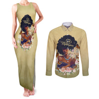 Personalized I Am God's Masterpiece Couples Matching Tank Maxi Dress and Long Sleeve Button Shirt African Women - Wonder Print Shop