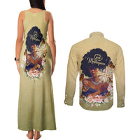 Personalized I Am God's Masterpiece Couples Matching Tank Maxi Dress and Long Sleeve Button Shirt African Women - Wonder Print Shop